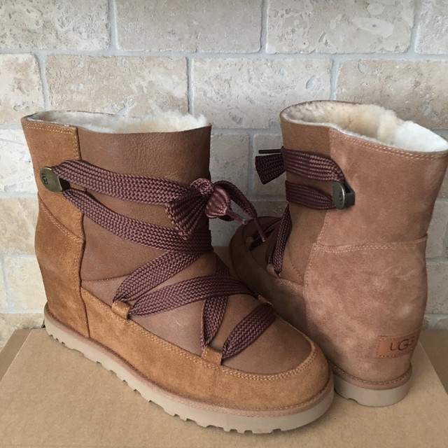 ugg femme lace up boots