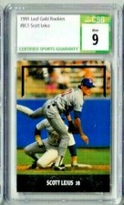 1991 Leaf Scott Leius Gold Rookies CSG 9