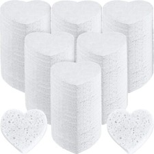 300 Count Compressed Heart Shape Facial Sponges for Cleansing  Exfoliating
