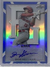2021 LEAF PERFECT GAME METAL BLUE REFRACTOR DOM HELLMAN AUTO #13/30