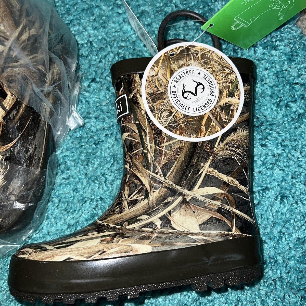 Boys Camo OAKi Rain Boots New 10T New