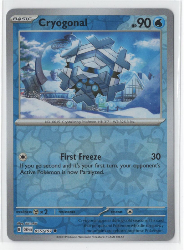 Pokemon Obsidian Flames 055/197 Cryogonal Reverse Holo