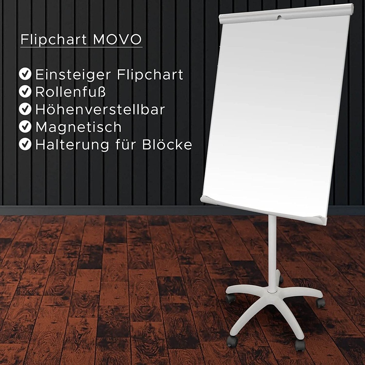 maxtek Whiteboard mit Ständer 120 x 90 cm, Magnetisches Flipchart maxtek Whiteboard mit Ständer 120 x 90 cm, Magnetisches Flipchart