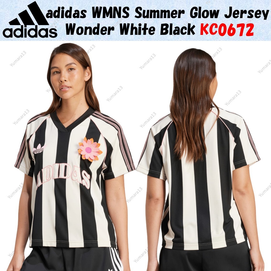 ★ adidas★ Summer Glow Jersey Black Wonder White KC0672 adidas WMNS Summer Glow Jersey Wonder White Black KC0672