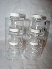 NEW Set of 6 Clear Acrylic Capped Chunky Spice Jars