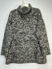 Peruvian Connection Alpaca Blend Turtleneck Sweater Pocket Sz M OVERSIZED