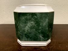 Croscill Carrara Green Marbled Gold Trim Square Tissue Box Cover