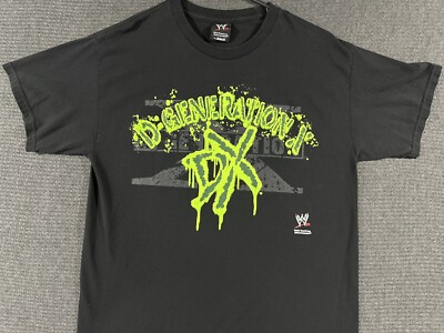 Degeneration X DX WWE 2007 T Shirt Large Black Green Wrestling