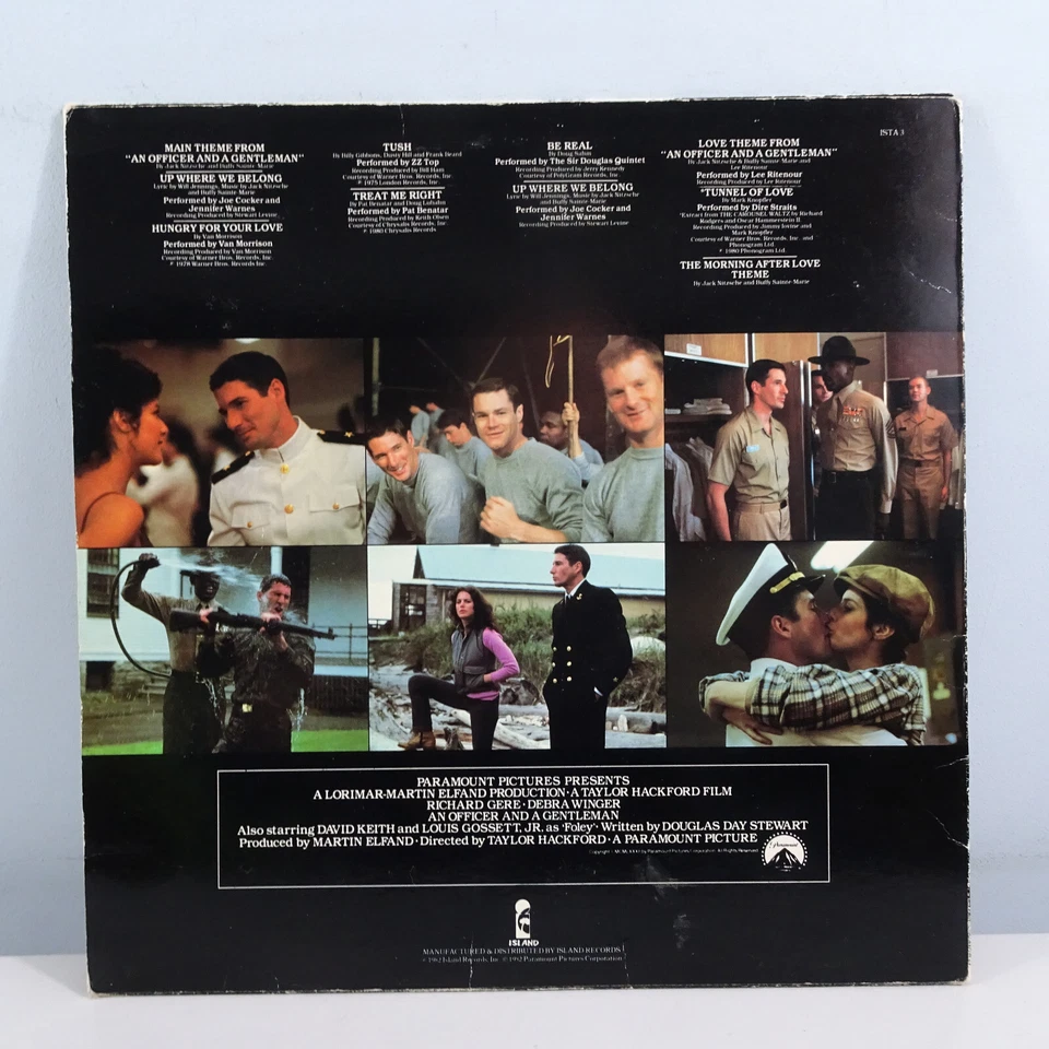 AN OFFICER AND A GENTLEMAN - 1982 Vinyl Soundtrack Album ( Up Where We Belong ) - Image 2 of 4