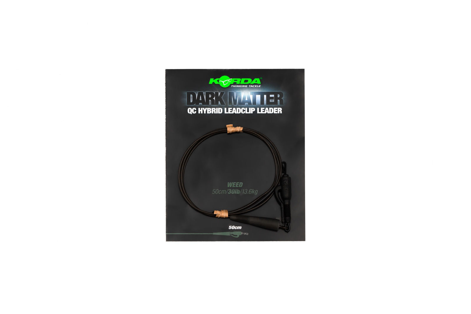 Dark Matter Leader QC Hybrid Clip Clear 30LB 50CM (KSZ86)