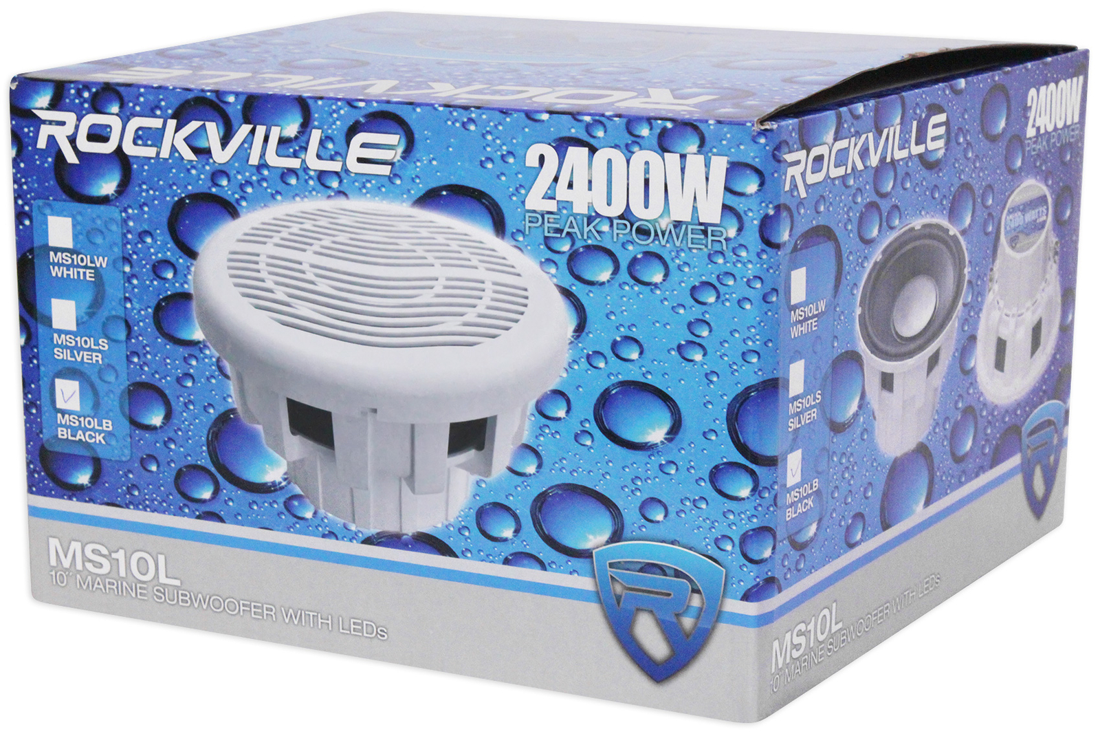 Сабвуфер Rockville MS10LB 10 Black 10 со светодиодами усилитель Alpine для RZRATVUTV