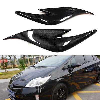 For Toyota Prius ZVW30 JDM 2012-2015 Carbon Fiber Headlight Eyelid