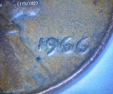 1966No Mint Mark,L On Liberty Up On Side,FG Mark UNReadable,missing V D B,gap Am