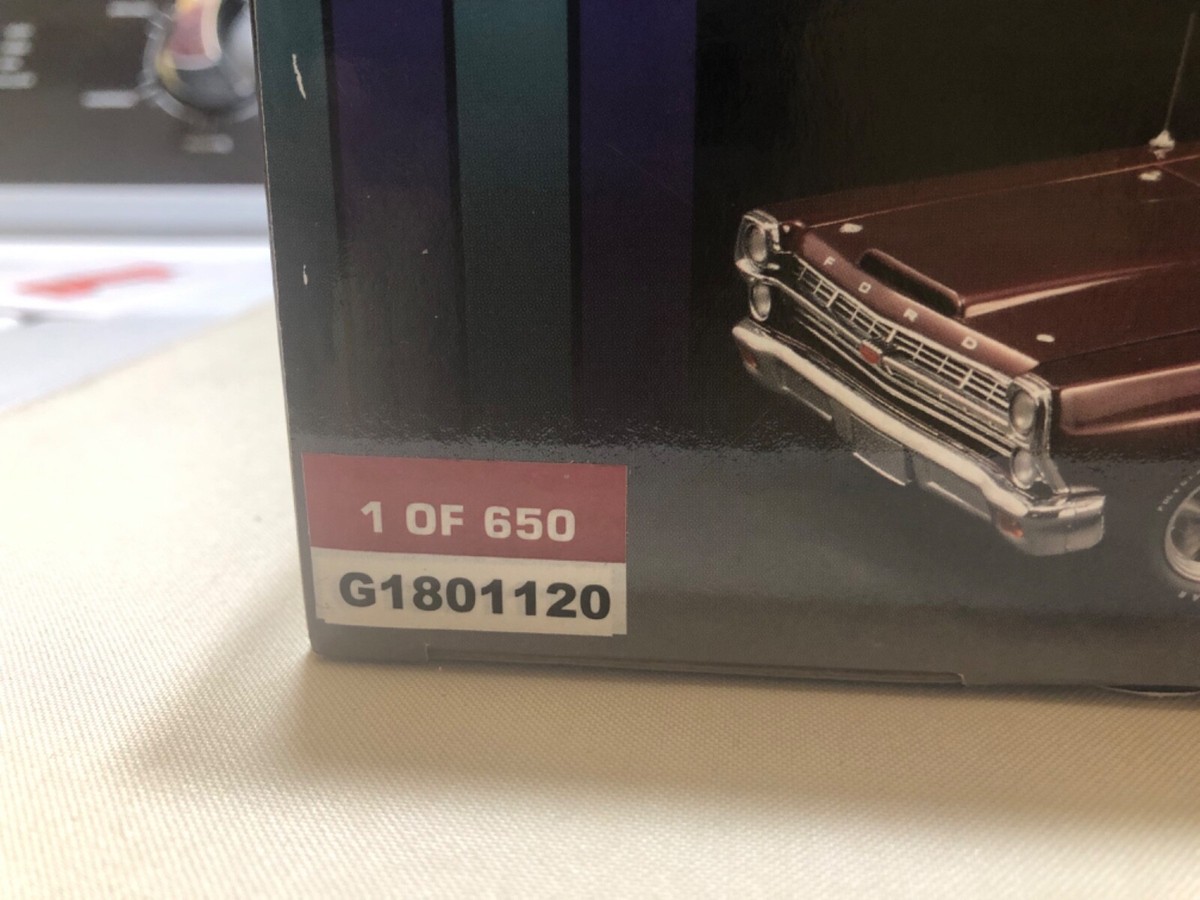 FAIRLANE GT CONVERTIBLE 1967 BURGUNDY FORD 1/18 GMP RARE FAIRLANE GT CONVERTIBLE 1967 BURGUNDY FORD 1/18 GMP RARE