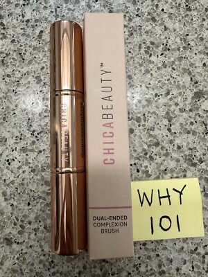 Chica Beauty Dual Ended Complexion Brush w/Caps Retractable FULL SZ SEALED $30
