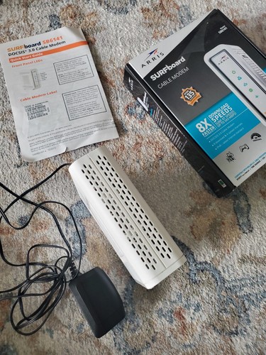 ARRIS SURFboard SB6141 Modem 400 Series 8x4 DOCSIS 3.0 343 Mbps Open Box Works - Picture 4 of 13