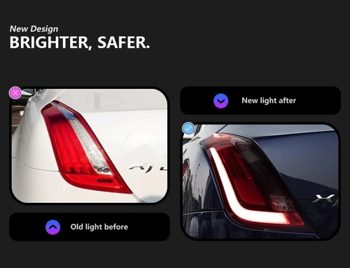 Luces traseras LED DRL freno freno reversa luces traseras para Jaguar XJ XJL 2010-2018 - Imagen 5 de 6