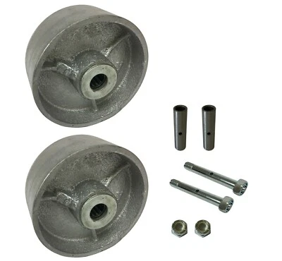 HYWELD 2 Caster Wheels Set 4" 5" 6" 8" Steel Wheel Set with Bearing & Kit