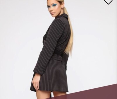 fashion nova black blazer dress MILANO BLACK COTTON MIDI DRESS – DISSH