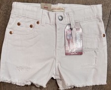 Levi's SHORTS Girlfriend Shorty Shorts Girls sz 6 stretch adjustable waist NEW 