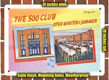 Metal Sign - New Jersey Postcard - The 500 Club, Open Winter & Summer