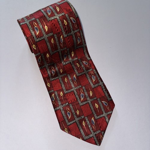 Robert Talbott Herren Krawatte Best of Class Rochester rot Big & Tall Feder