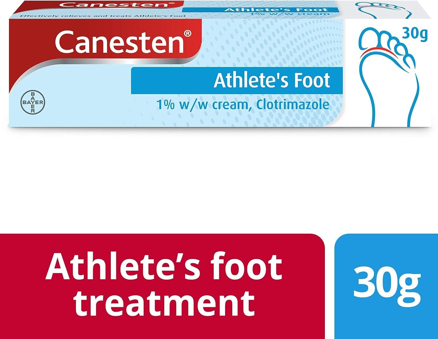 ⭐️ CANESTEN DUAL ACTION 1 W/W CREAM TREATMENT ATHLETE'S FOOT JOCK ITCH