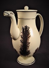 EXTREMELY RARE 1790s TEA POT MOCHA WARE MOCHAWARE PEARLWARE STAFFORDSHIRE MINT