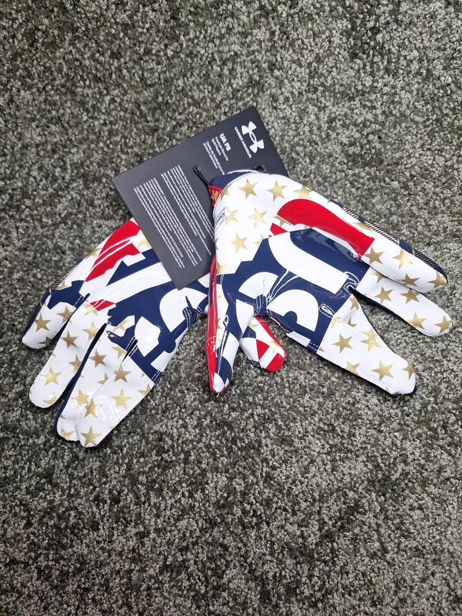 Under Armour F8 Football Gloves USA Flag Adult Large