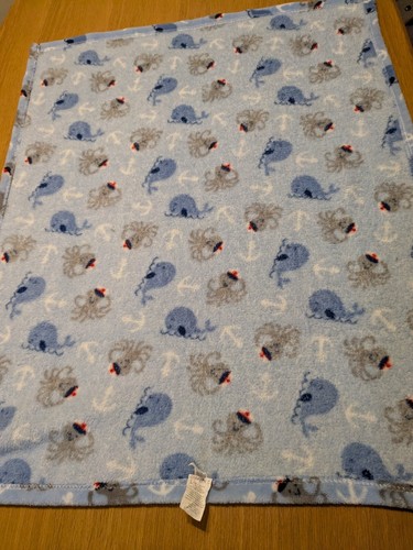 Parent's Choice Blue Whale Octopus Anchor Baby Blanket Fleece Walmart - Picture 5 of 5