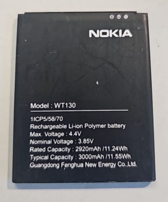 Battery WT130 for Nokia 1.3 3000 4.4V Replacement Part 1ICP5/58/70