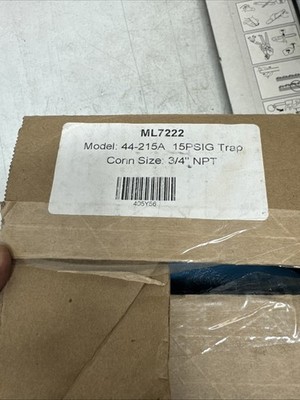 Mepco 44-215A Boiler Steam Trap, 3/4'' Npt Outlet, 15PSI, NOP Ss Disc 