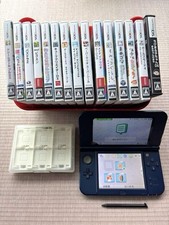 New Nintendo 3DS LL XL Metallic Blue Console Tested w/Stylus 15 Games Case 50