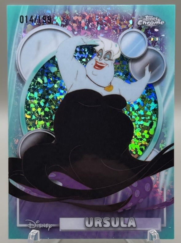 2026 Topps Chrome Disney 108 Ursula Aqua Refractor 14 / 199