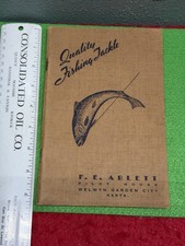 Vintage 1939 F.E. Bandeja. ¡Catálogo de aparejos de pesca con inserto de distribuidor! 123 páginas Reino Unido
