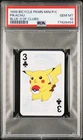 1999 BICYCLE POKEMON MINI PLAYING CARDS BLUE DECK 3 OF CLUBS PIKACHU PSA 10