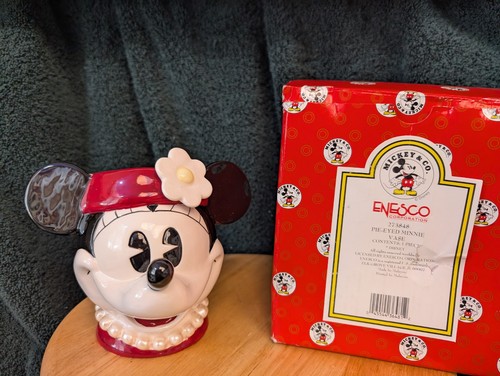 Item # 23, Disney Classic Pie Eyed Minnie Mouse Head Vase Enesco #273848 - Picture 1 of 8