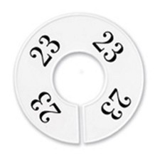 Store Fixtures 25 New Clothes Size Dividers Round With Black Print Size 23