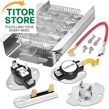 【Upgraded】279838 W10724237 Dryer Heating Element for Whirlpool Silver 