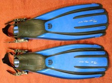 Mares Avanti Quattro ABS SCUBA Diving Fins Adjustable OpenHeel Blue Size Regular