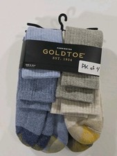 Gold Toe Men's 4-Pack Harrington Crew Socks Size: 6-12.5 Assorted Goldtoe