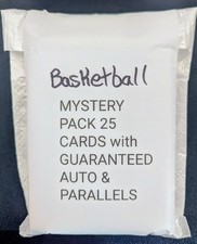 Mystery Pack 25 Basketball Cards with Parrelells, Base And Auto NMT