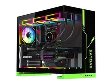 DIYPC IDX8-BK-ARGB Black USB3.0/ Type C Tempered Glass ATX Gaming Computer Case