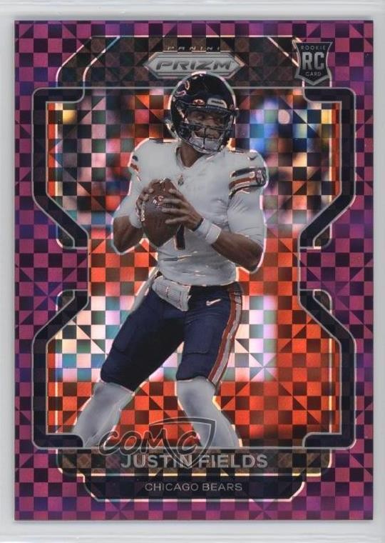 2021 Panini Prizm Purple Power 45/49 Justin Fields #334 Rookie RC yq2