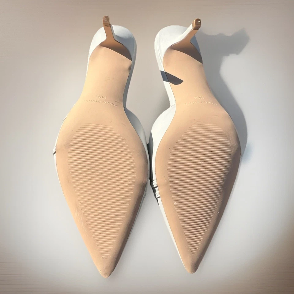 Marc Fisher Off White Gatito Tacón Mula Talla 9.5 Foto 2 de 4