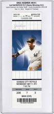 Eric Hosmer 1st HOME RUN HR#1 Yankees Royals 5/11/2011 Full Ticket JORGE POSADA