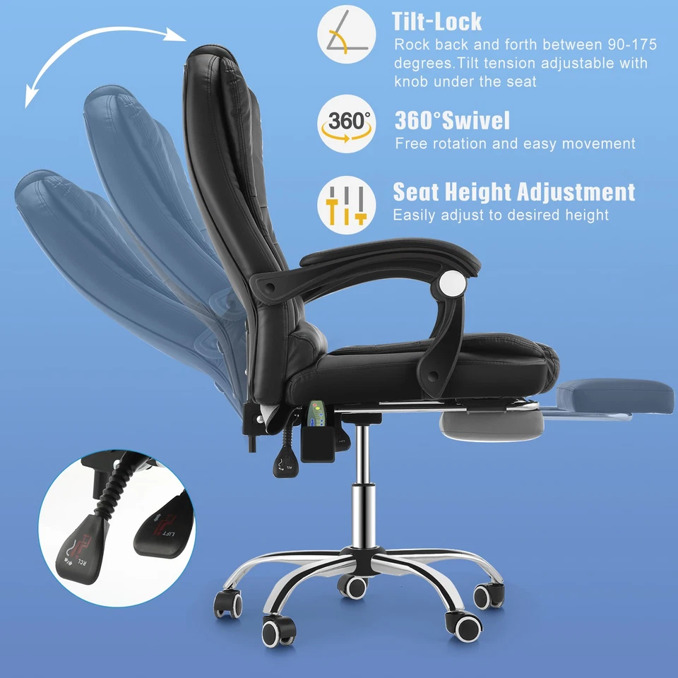 Исполнительный стол стул массаж офисные стулья поворотный компьютер игры кресло новый - Изображение 2 из 4