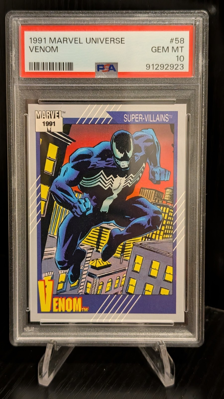1991 Marvel Universe Venom PSA 10 GEM MINT #58