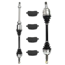 2pcs CV Axles & 4pcs Brake Ceramic Pads Front For Toyota Solara 2.2L 1999-2001