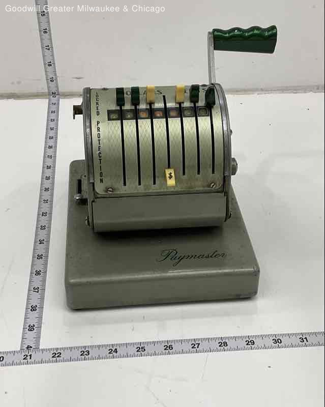 Green Paymaster Series S-550 Check Writer w/Key